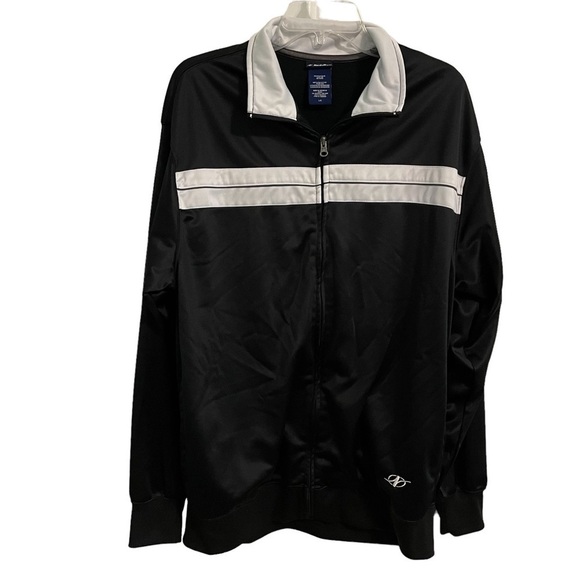 Nordictrack Black and White Zip Up Jacket Size Large Men - Picture 1 of 7